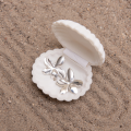 Brinco Flor 5 Pontas Orgânica Lisa 2,7 cm 
