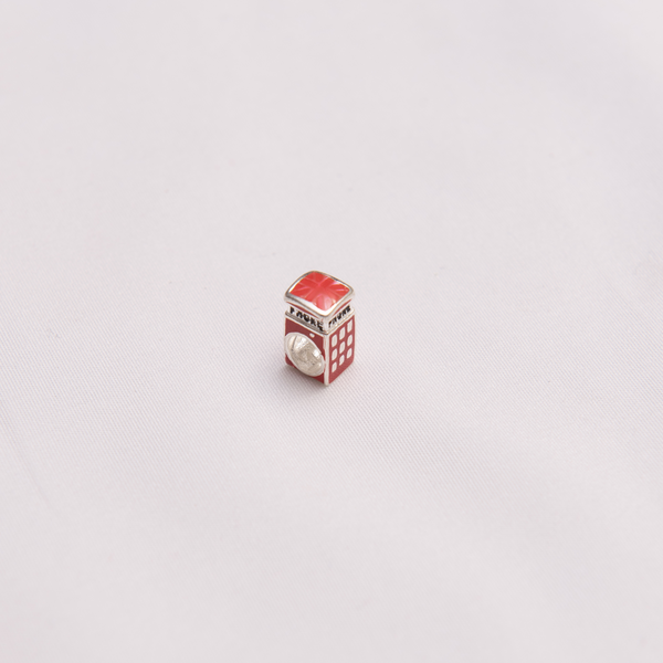 Berloque Separador Cabine Esmaltada Vermelha