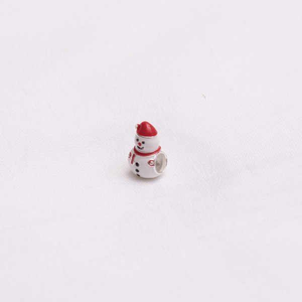 Berloque Separador Boneco de Neve Esmaltado