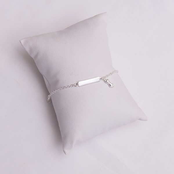 Pulseira Placa e Figa Elo Português 